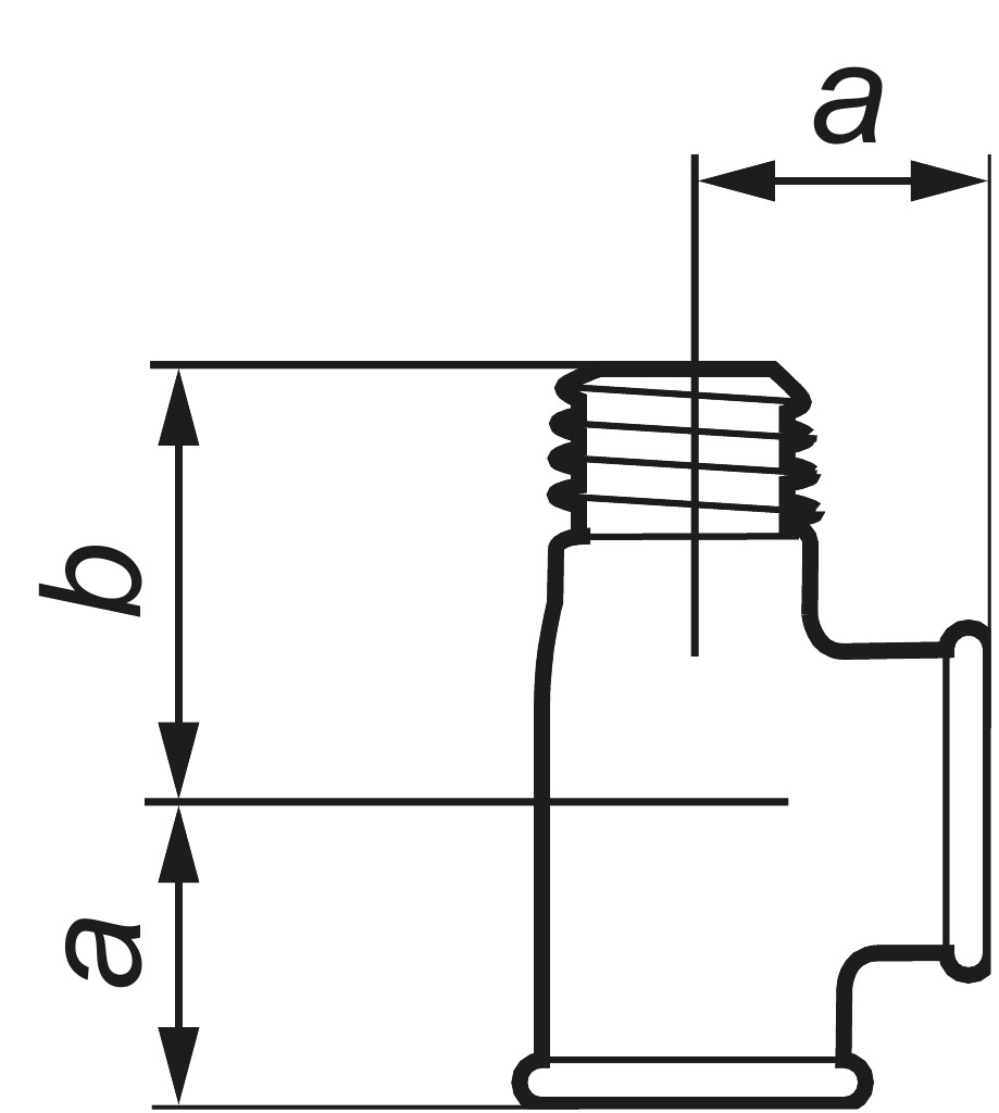 GF  134  T-Stück   1/2" schwarz
